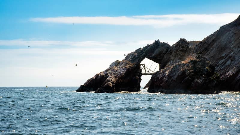 Paisaje de las Islas Vallestas en la Reserva Nacional de Paracas