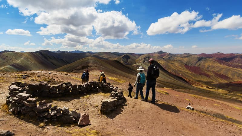 Vistas de la Cordillera de los Andes desde la montaña de Palcoyo.