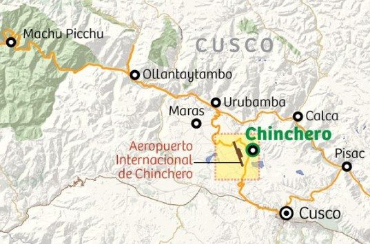 Ubicación en un mapa de chincheros 